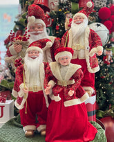 Kit 4 Papai Noel Luxuosos - 45CM e 50CM