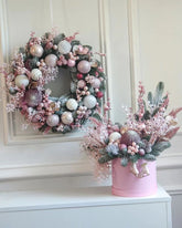 Kit Decorativo Natal Rose - Guirlanda + Arranjo de Mesa - 60CM